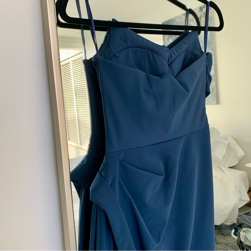 Chiara Boni La Petite Robe Dotai Strapless Navy Blue Gown NWT Size 40 IT / 4 US - Picture 8 of 8